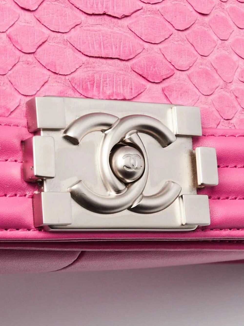 Chanel Pink Python Medium Boy Bag - Picture 6 of 11